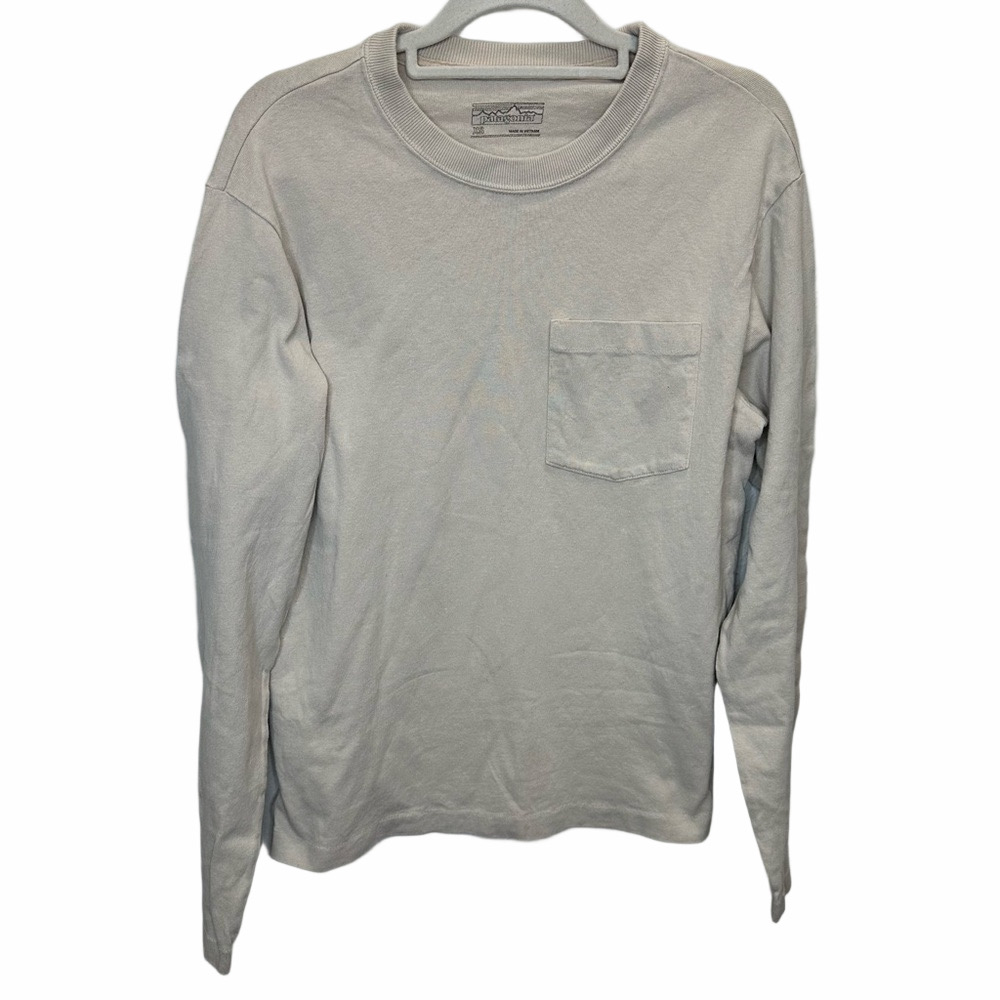 Patagonia Beige Cotton Pocket Tee Crewneck Size XSmall